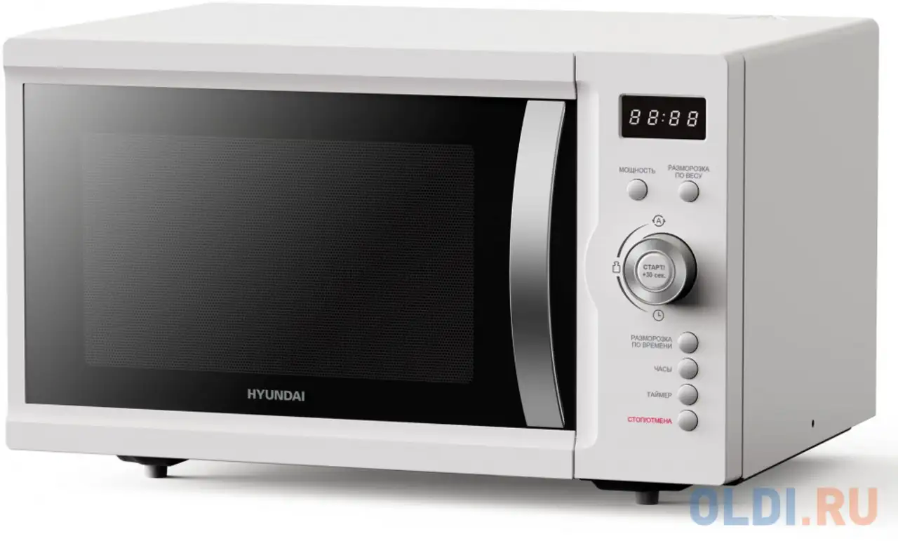 Микроволновая печь hyundai hym-d3007 800 вт белый, фотография 1
