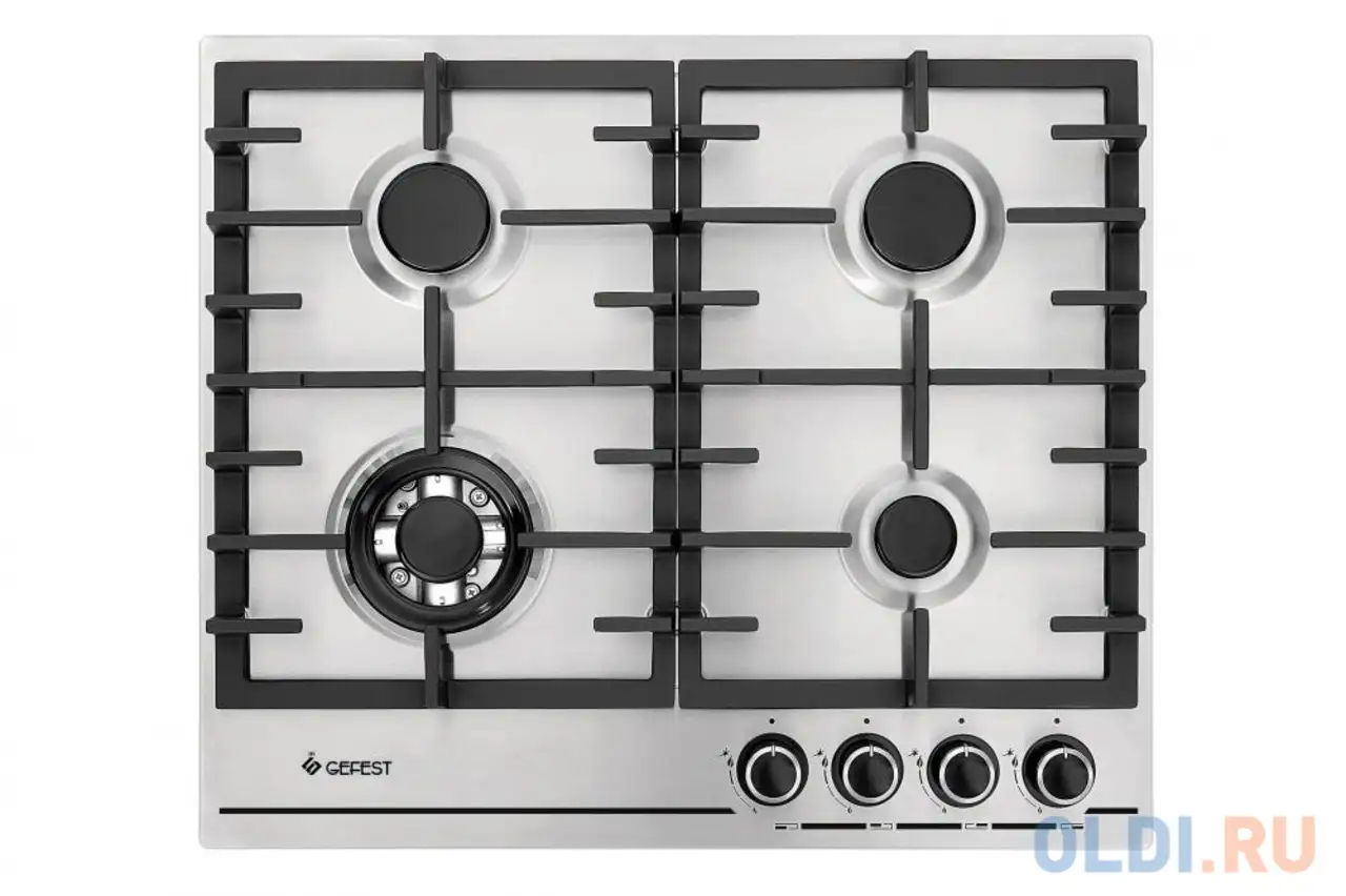 Варочная панель газовая gefest пвг 1214-01 к5 нержавеющая сталь, фотография 1