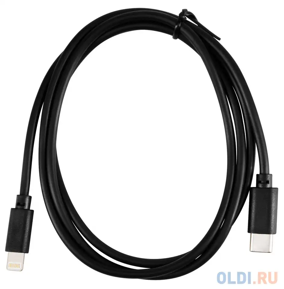 Кабель buro pd18w usb type-c (m)-lightning (m) 1м черный, фотография 1