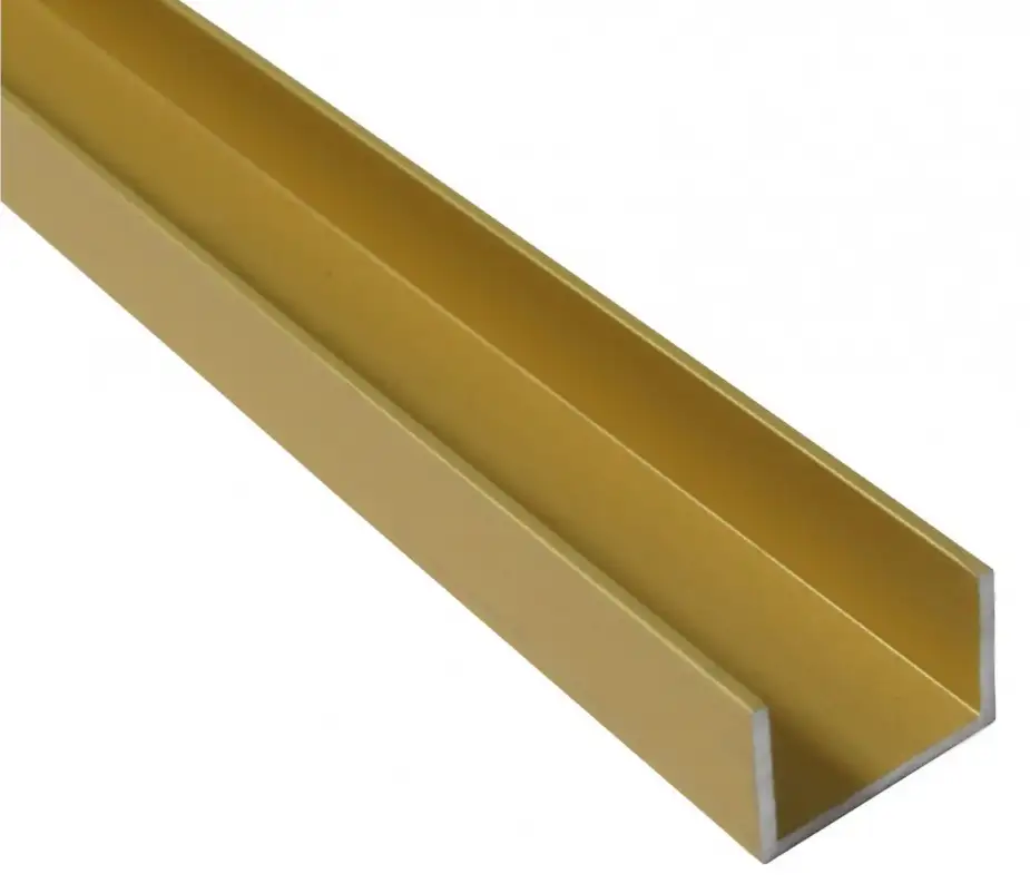 Латунный профиль п, Размер1: 8-20 мм, Размер2: 9-30 мм, Размер3: 8-10 мм, s 1-1,5 мм, L 2,7-3 м, фотография 1