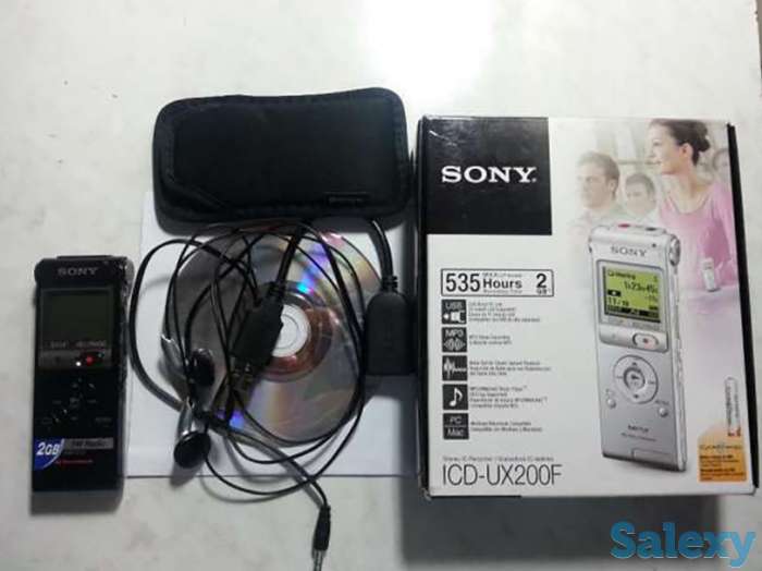 Диктофон Sony, + mp3 стерео плеер (с функцией записи радио), fm радио., фотография 1