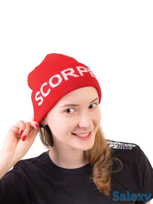 Шапка scorpena вязаная красная, фотография 2