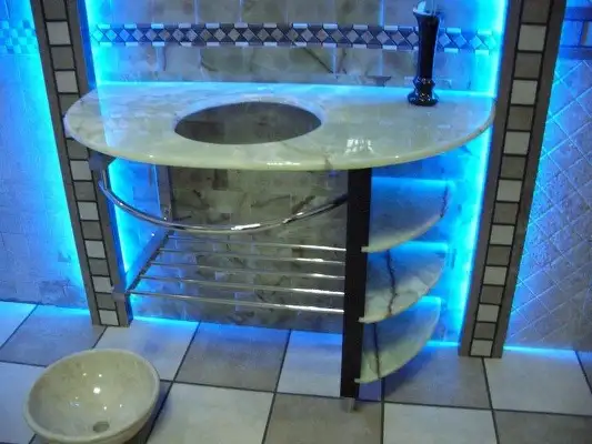 Мраморные столешницы. Изготовление столешниц из мрамора, гранита, травертина, оникса. Делаем замеры и монтаж, фотография 4