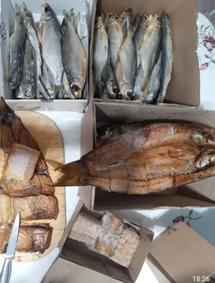 Вяленая и копчёная рыба в Астане., фотография 3