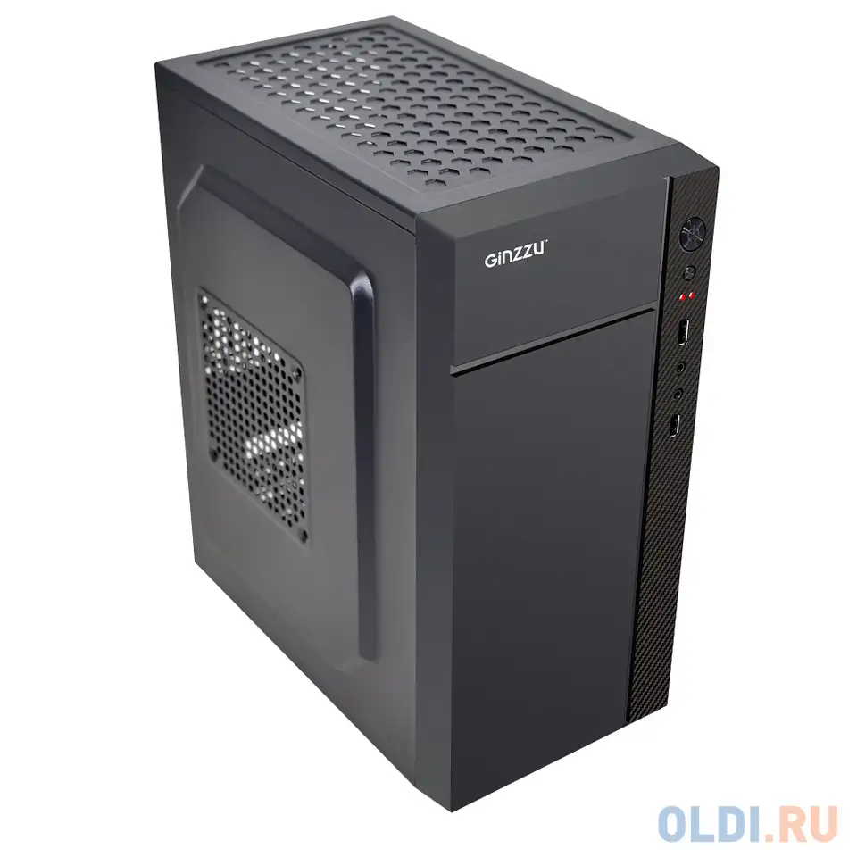 Корпус microatx ginzzu b220 без бп чёрный, фотография 1