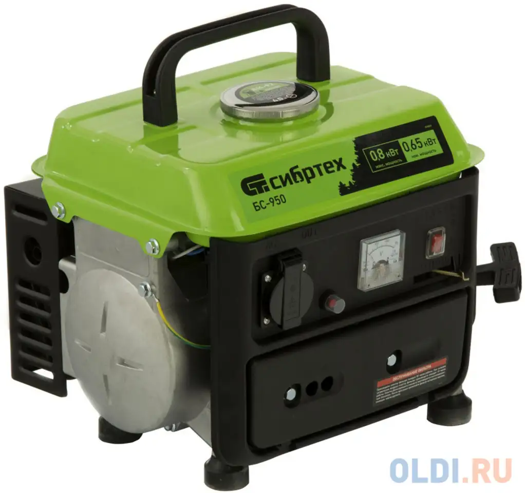 Генератор бензиновый бс-950, 0,8 квт, 230 в, 2-х такт., 4 л,, фотография 1