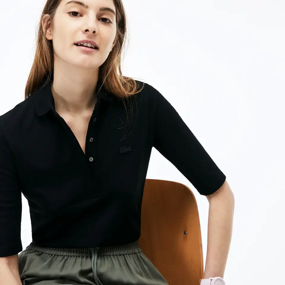 Женское поло lacoste slim fit, фотография 1