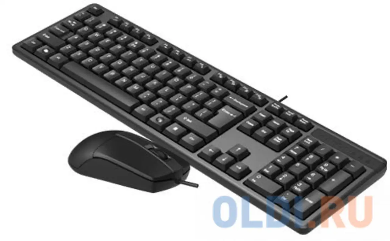 Клавиатура + мышь a4tech kk-3330 клав:черный мышь:черный usb, фотография 1
