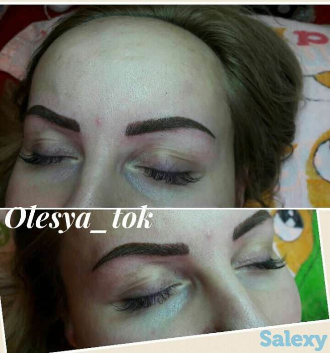 татуаж теневой, волосковый, микроблейдинг, пудровые, брови как свои, фотография 6