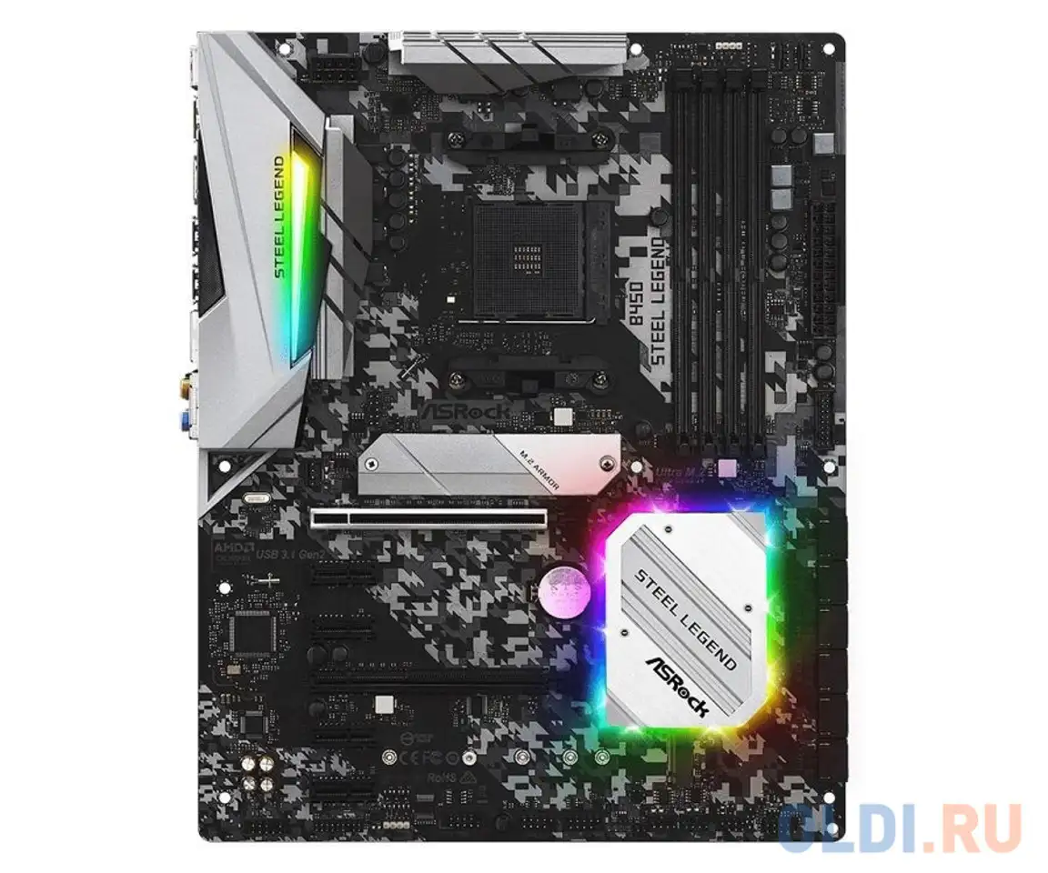 Материнская плата asrock b450 steel legend, фотография 1