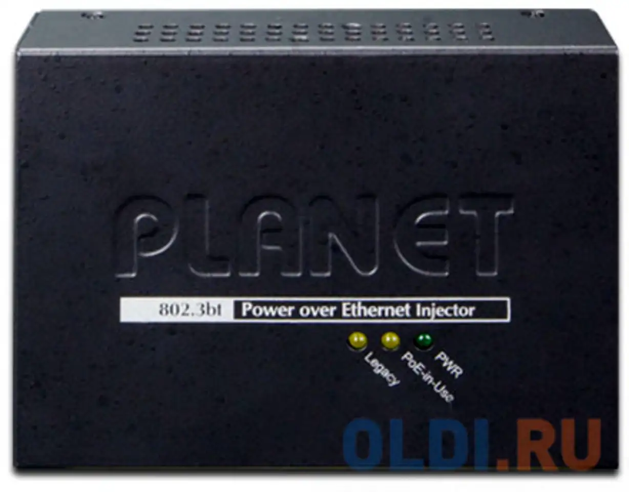 Single-port 10/100/1000mbps 802.3bt ultra poe injector (60 watts, legacy mode support,, фотография 1
