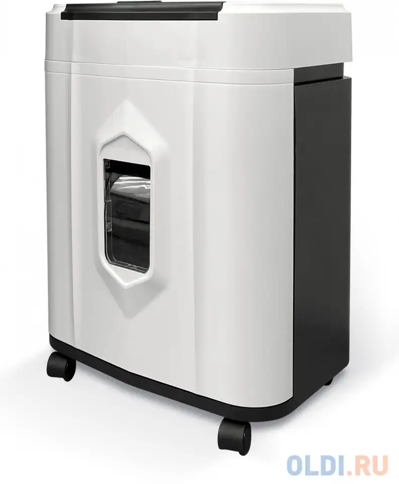 Шредер heleos ап20-5 белый/черный с автоподачей (секр.p-5) перекрестный 131лист. 20лтр. скрепки, фотография 1