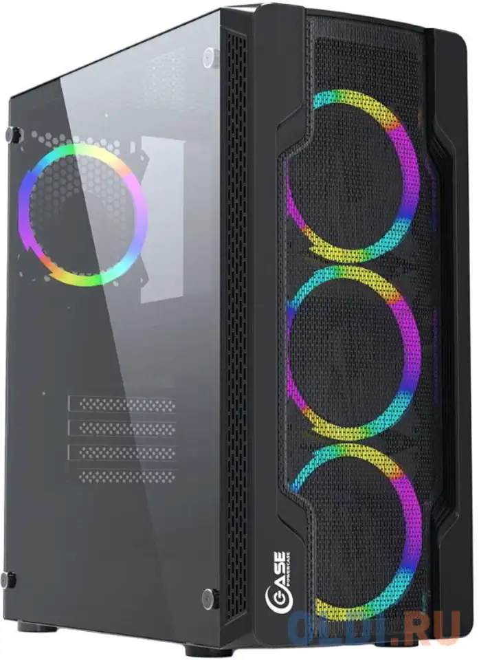 Корпус atx powercase mistral x4 mesh led без бп чёрный, фотография 1