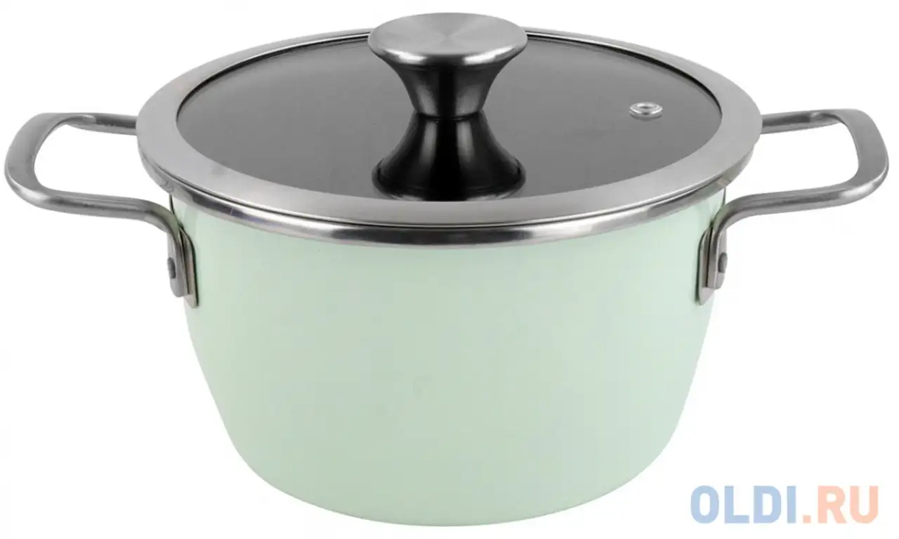 Кастрюля vitrinor nordic mint 20 20 см сталь, фотография 1