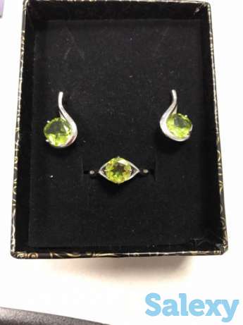 Продам серебренный набор сережки и кольцо, фотография 1