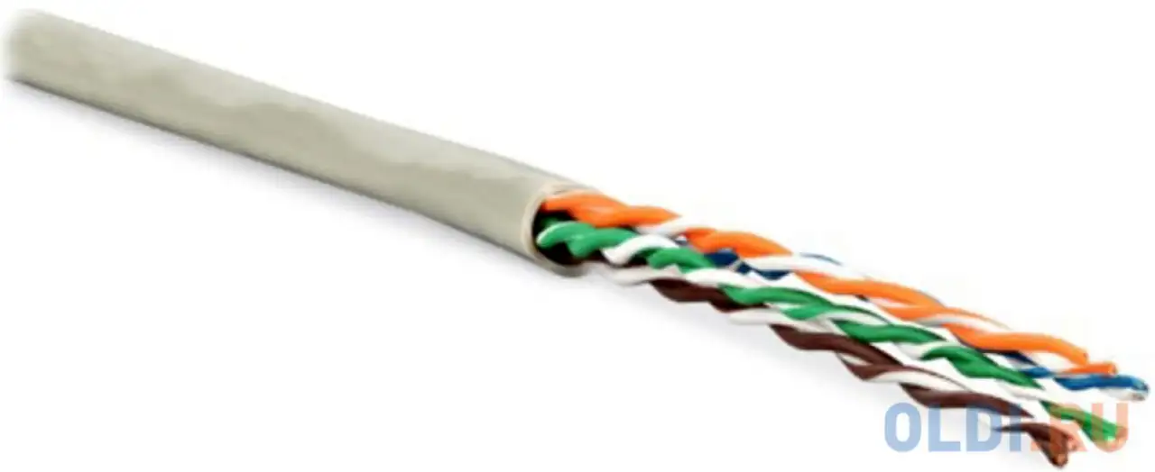 Кабель u/utp indoor 4 пары категория 6 hyperline восьмижильный медь 100, фотография 1