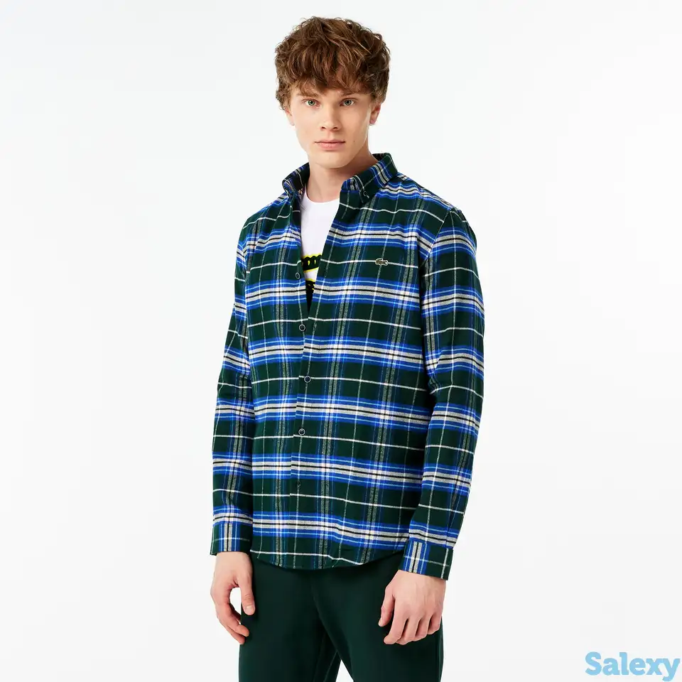 Мужская рубашка lacoste oxford в клетку, фотография 1
