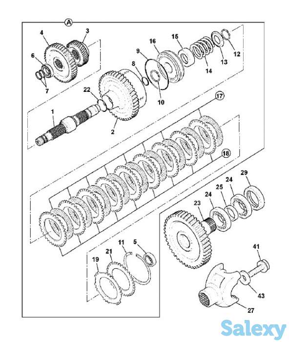Фрикционы КПП на экскаватор-погрузчик Hidromek 102B, 102S, фотография 1