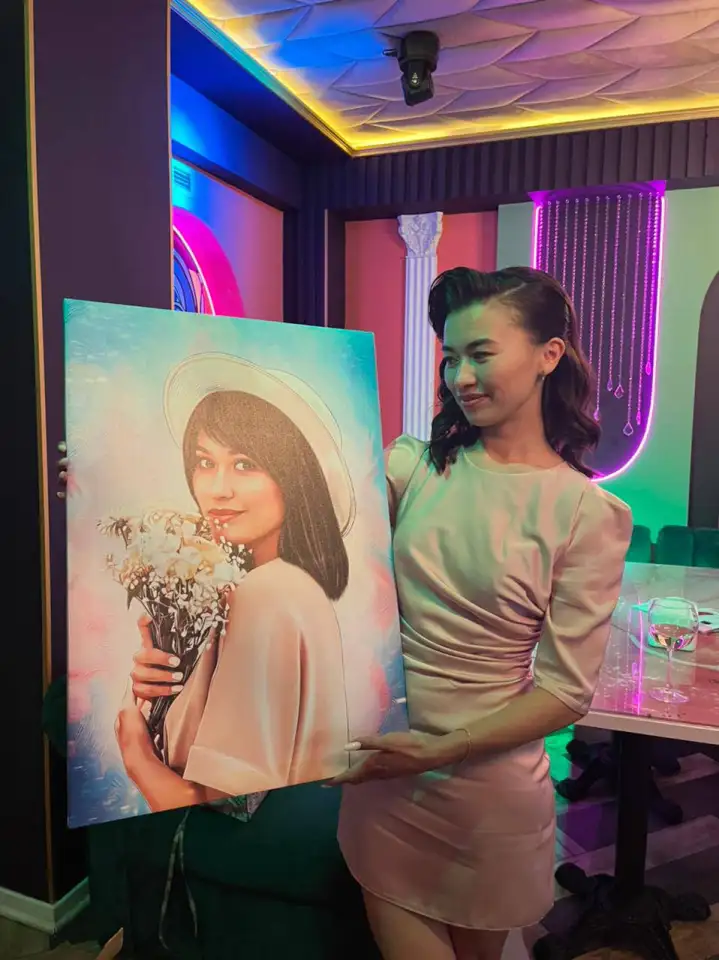 Арт портрет на холсте, фотография 5