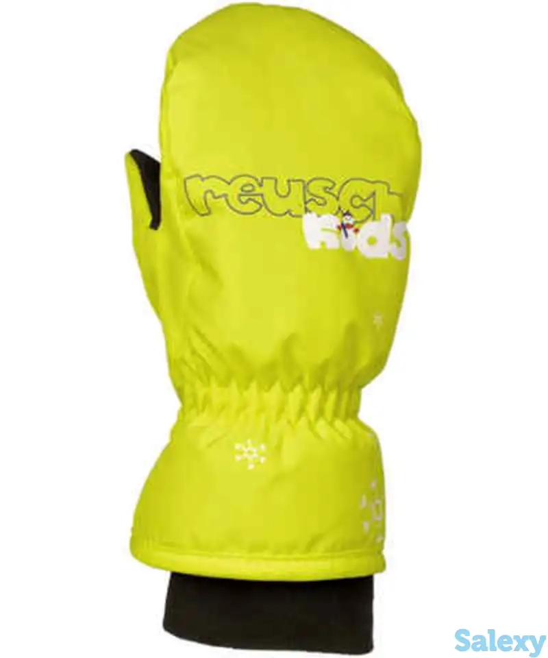 Варежки reusch kids mitten neon yellow, фотография 1