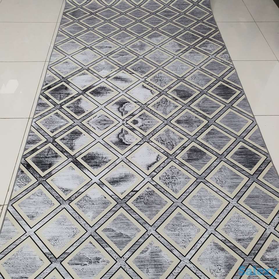 Коврик метражом, трендовая ковровая дорожка Ковер 140 см Серая, фотография 3