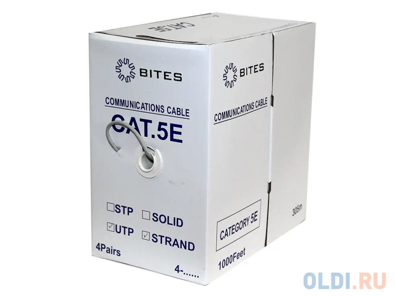 Кабель utp outdoor 4 пары категория 5e 5bites ut5725-305a многожильный 24awg, фотография 1