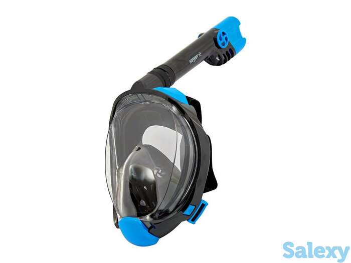 Маска подводная полнолицевая sargan галактика премиум прозрачная/синяя/голубая, фотография 1