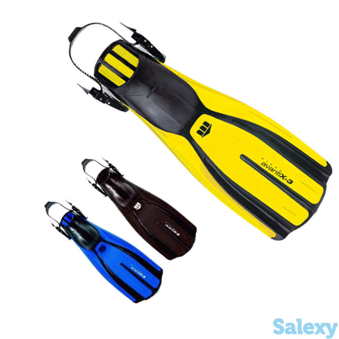 Ласты mares plana avanti x3 цвет желтый регулируемые, фотография 1