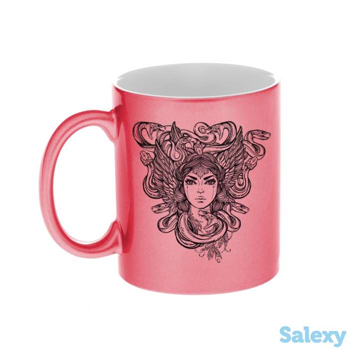 Цветные перламутровые кружки. Нанесение на красивых перламутровых кружках., фотография 1