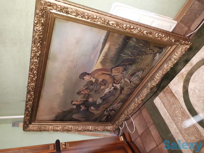 Продам старинную картину большого размера, срочно, торг, фотография 3