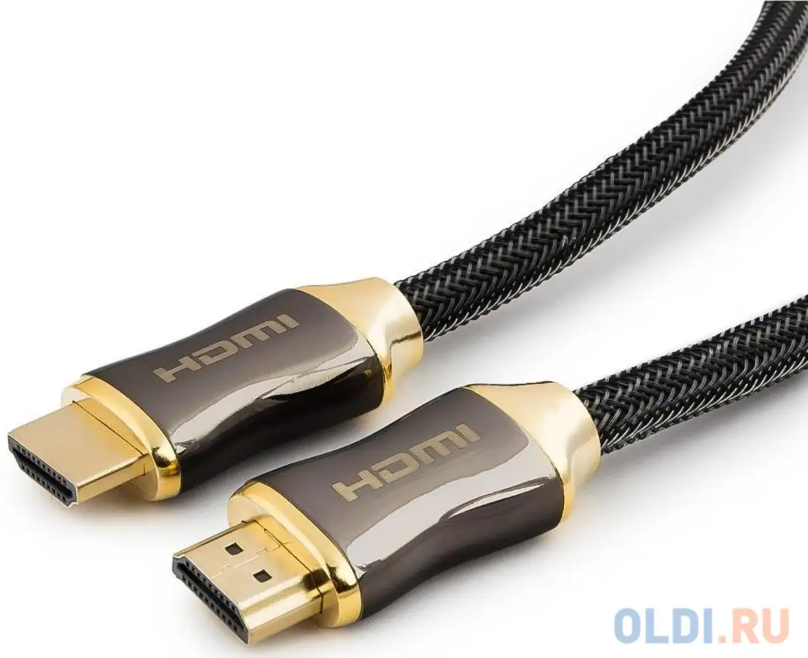 Кабель hdmi cablexpert, серия platinum, 4,5 м, v2.0, m/m, позол.разъемы, титановый, фотография 1