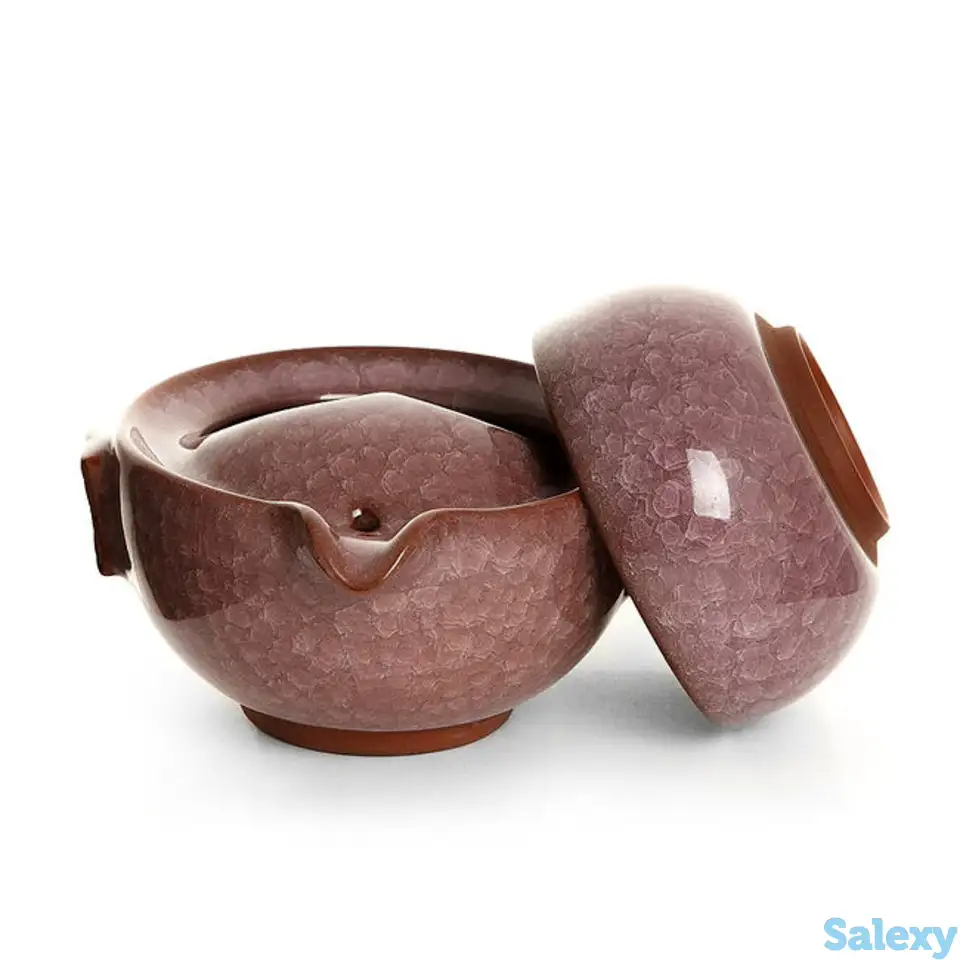 Гайвань с пиалой, колотый лед (коричневая), 100 мл, фотография 1