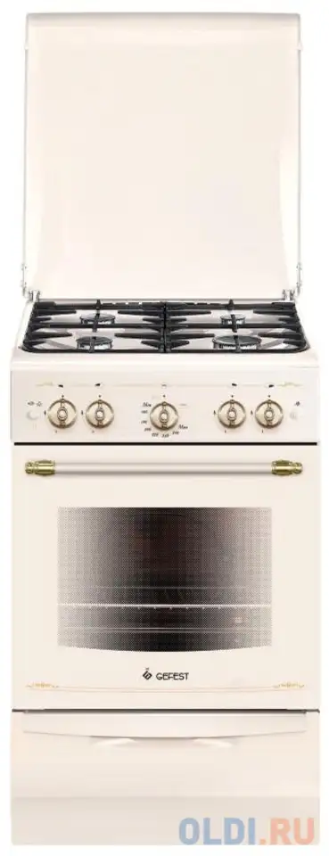 Гефест 5100-02 0186 газовая плита кремовый ретро, фотография 1