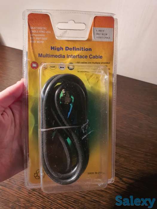 Видео Кабель BNC шнур Male/Male, 1.8 метра провод по америк техн, фотография 2