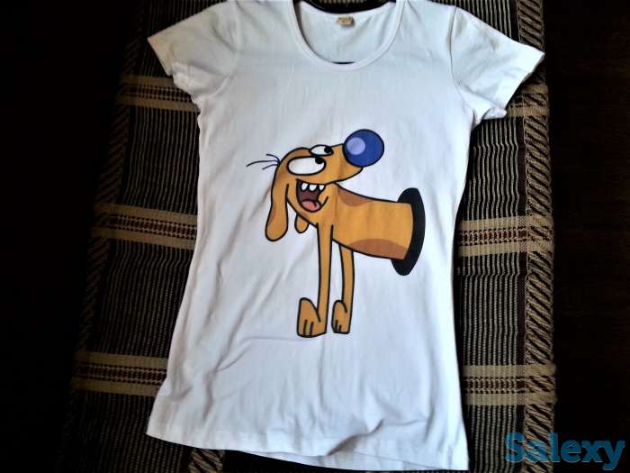 Акция июля -10% Печать на футболках логотипы надписи, фотография 4