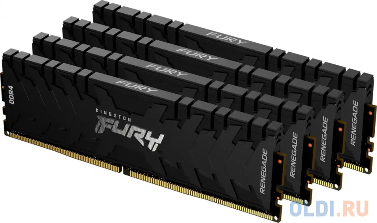Kingston 128gb 3600mhz ddr4 cl18 dimm (kit of 4) fury renegade, фотография 1