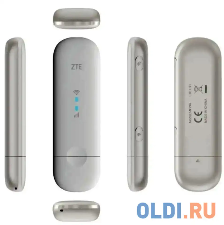 Модем 2g/3g/4g zte mf79n usb wi-fi +router внешний белый, фотография 1