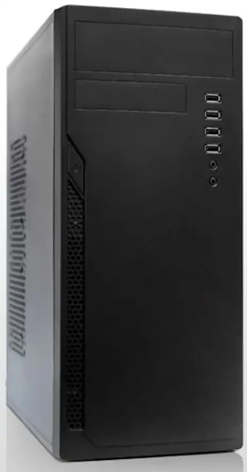 Корпус atx foxline fl-301 450 вт чёрный, фотография 1