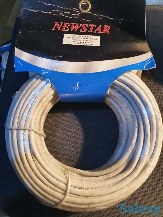 LAN Кабель UTP, CAT 5e 4Pairs 24 AWG шнур, провод усиленный 30 метров, фотография 3