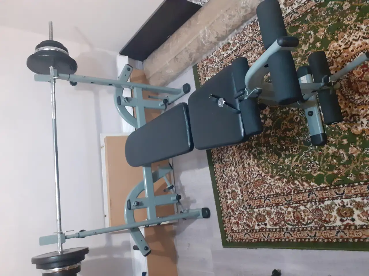 Продам лежак, штангу с блинами., фотография 1