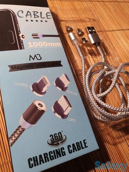 Магнитные зарядки юсб провод магнит самунг айфон iphone Тайп С type C, фотография 1