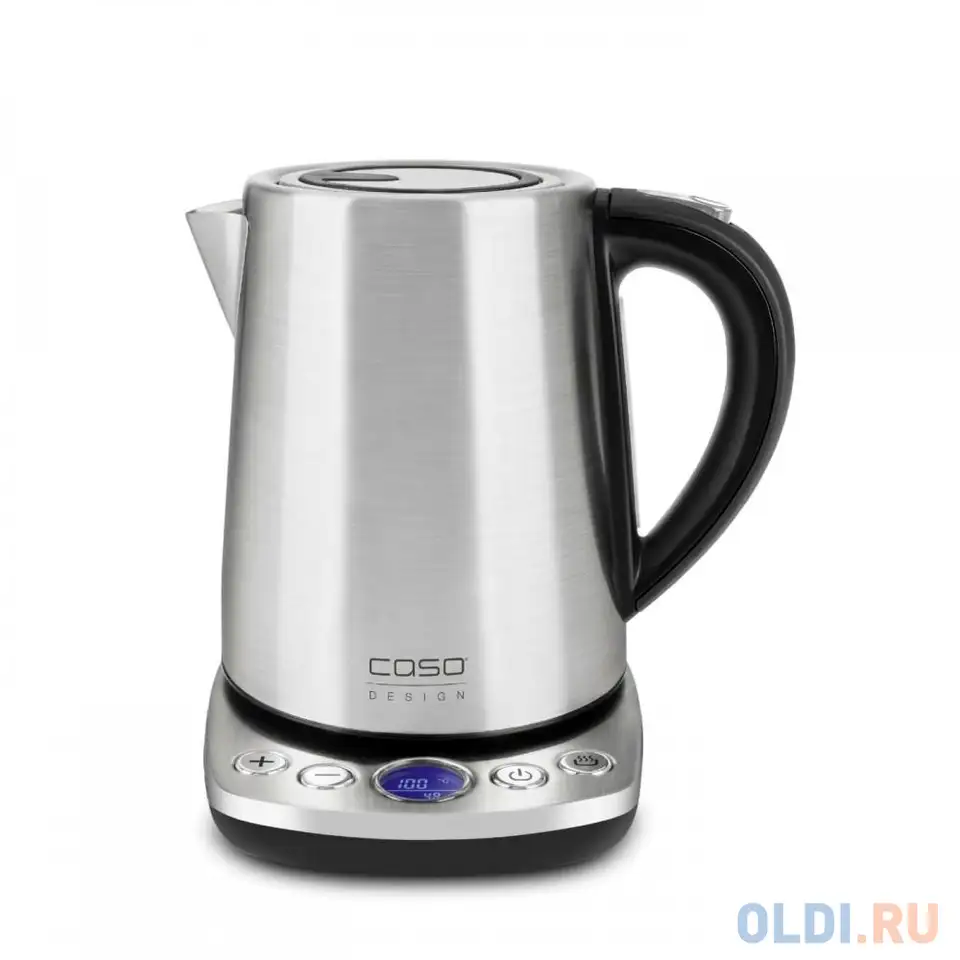 Чайник электрический caso wk 2100 2200 вт серебристый 1.2 л нержавеющая, фотография 1