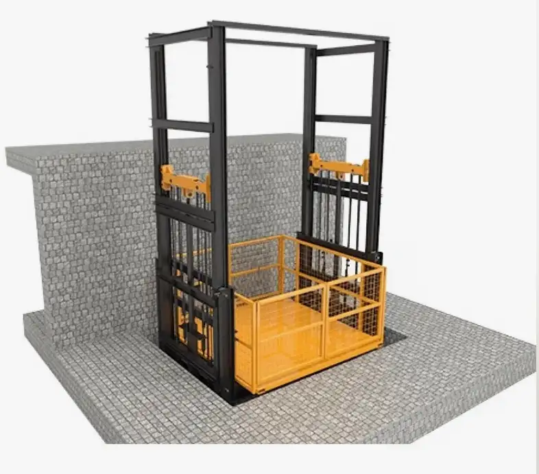 Грузовой лифт с одной колонной, фотография 2