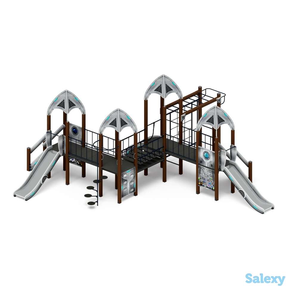 Детский игровой комплекс «космопорт (серый)» дик 2.14.07-11 н=1200, фотография 1