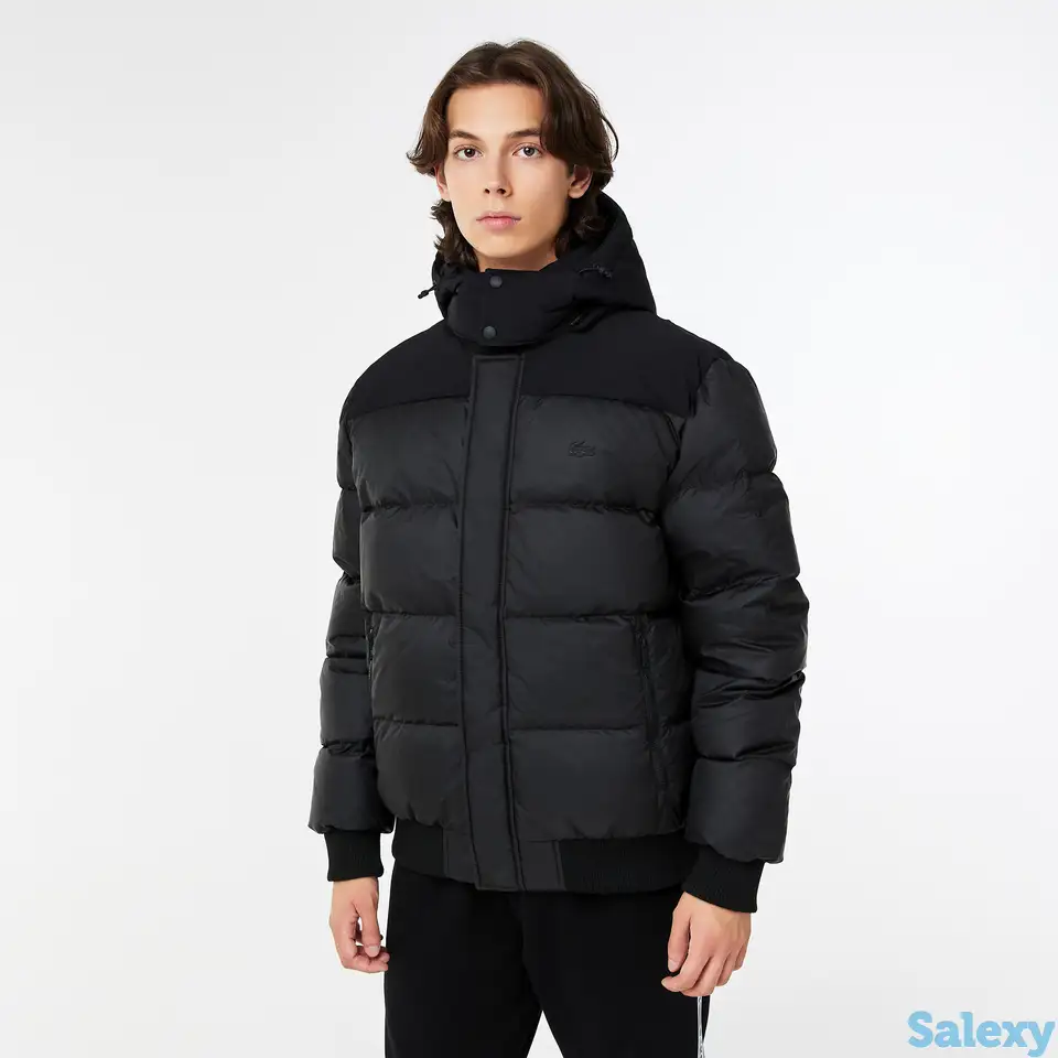 Мужская утеплённая куртка lacoste со съемным капюшоном, фотография 1