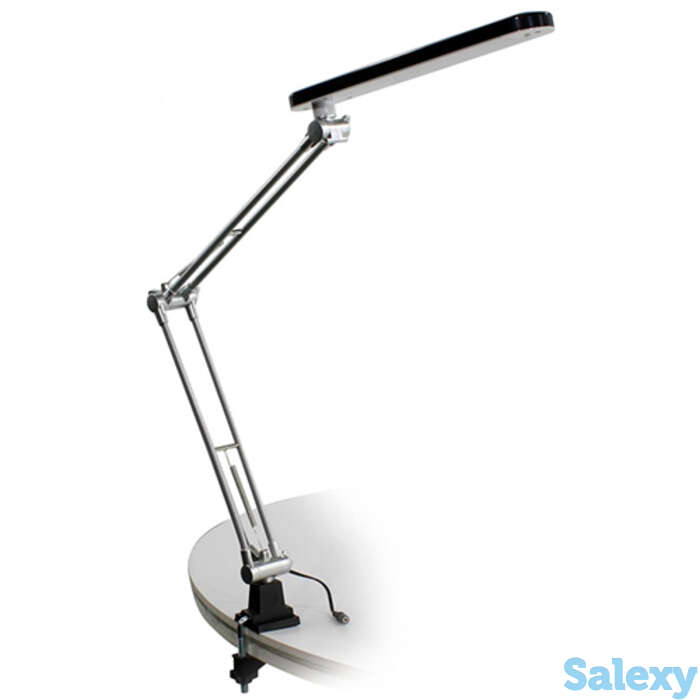 Светодиодный настольный светильник 7w 4000k на струбцине smartbuy sbl-dl-7-nwfix-silver, фотография 1