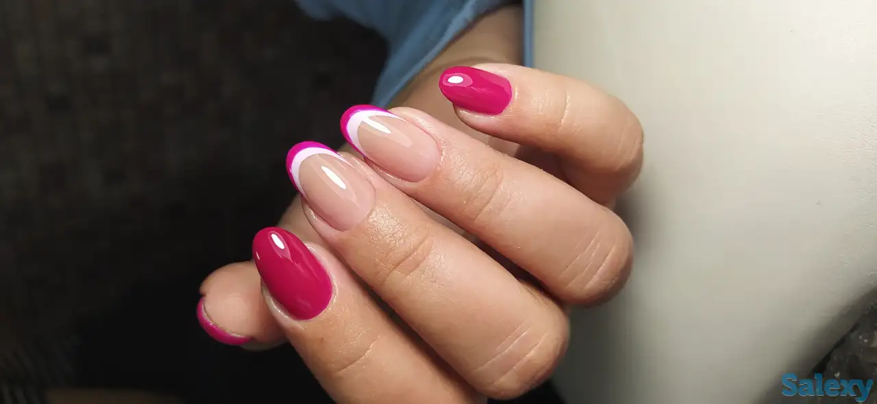 Маникюр, укрепление натуральных ногтей гелем, наращивание ногтей., фотография 8