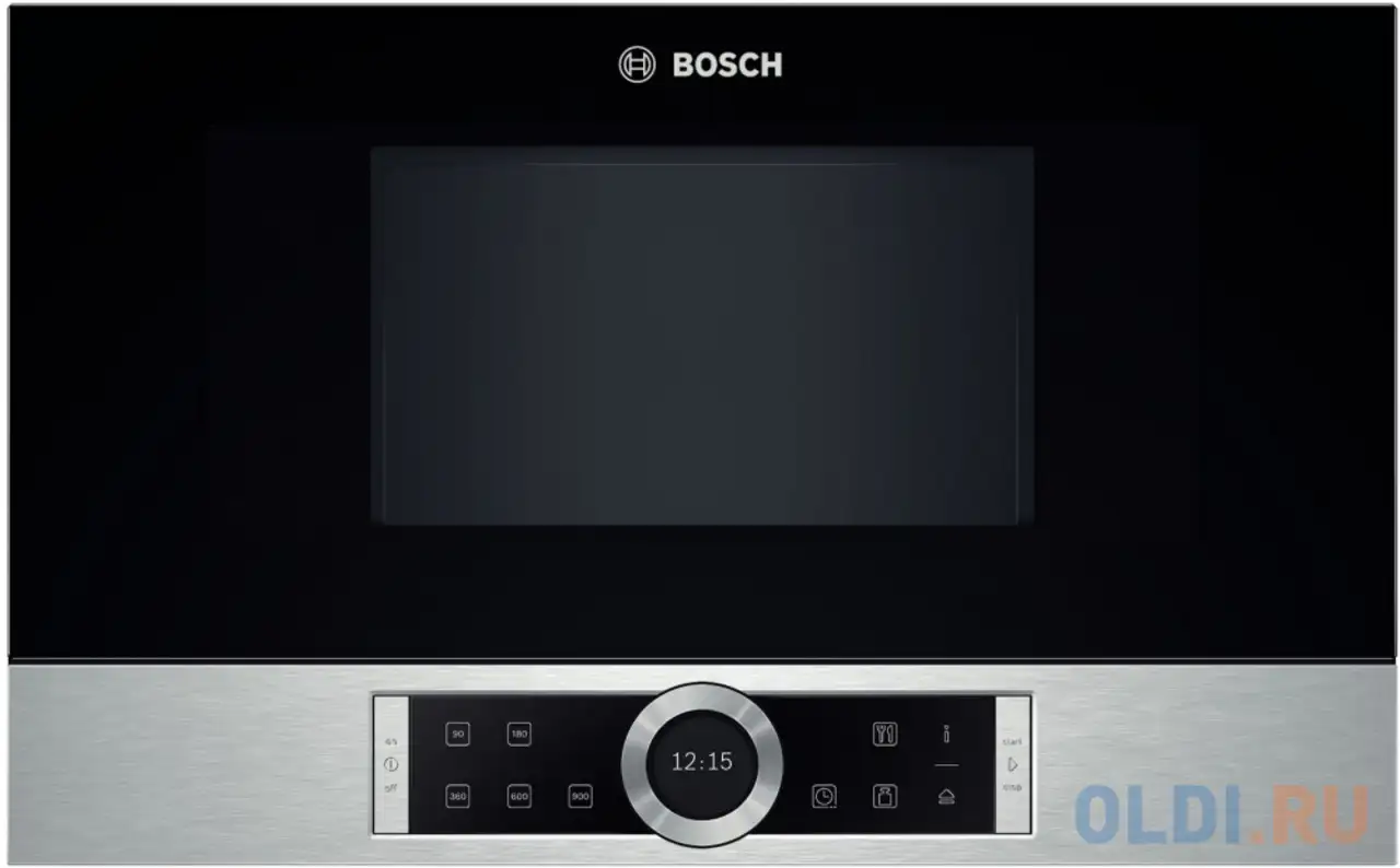 Встраиваемая микроволновая печь bosch bfl634gs1 900 вт серебристый, фотография 1