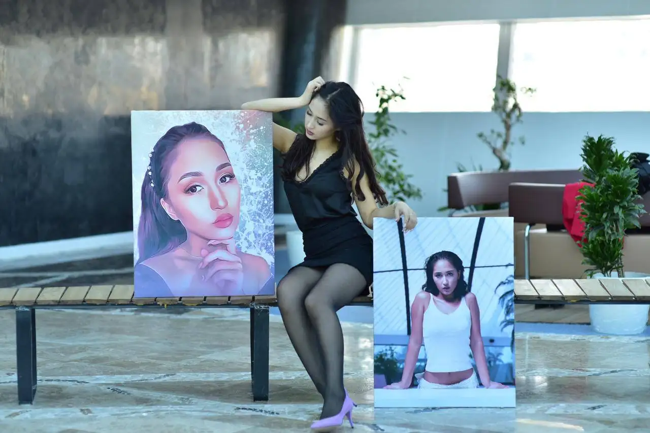 Арт портрет на холсте, фотография 8