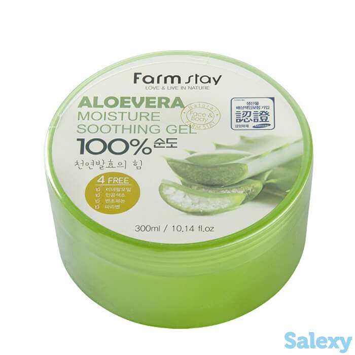 Гель с алоэ farmstay moisture soothing gel aloevera 100%, фотография 1